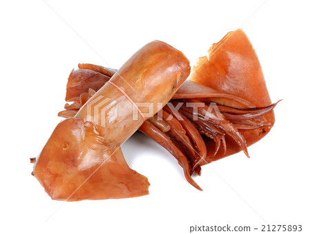 Soak squid isolated on the white background 21275893