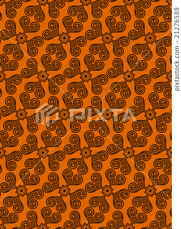 Orange Colors Wave Pattern. Korean traditional-插圖素材 [21276589] - PIXTA圖庫
