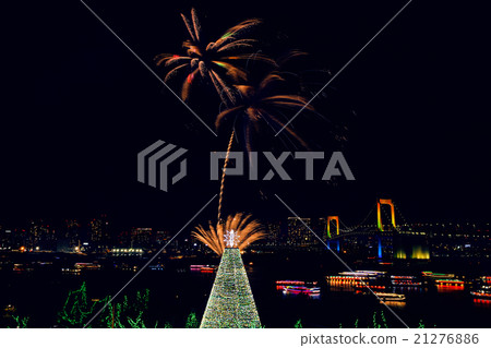 Odaiba winter fireworks Odaiba winter fireworks 21276886
