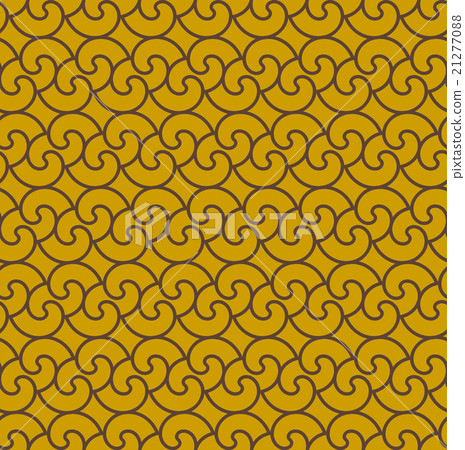 Beige Colors Wave Pattern. Korean Pattern-插圖素材 [21277088] - PIXTA圖庫