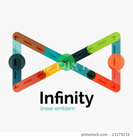 Vector infinity logo, flat colorful design 21279216