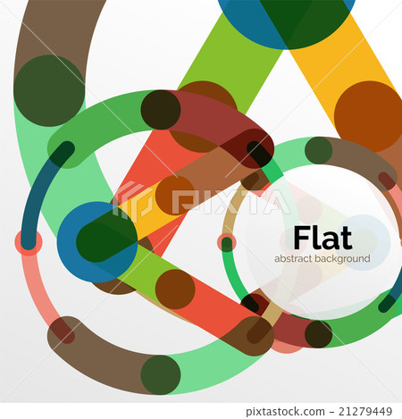 Colorful connected lines on white - abstract 21279449