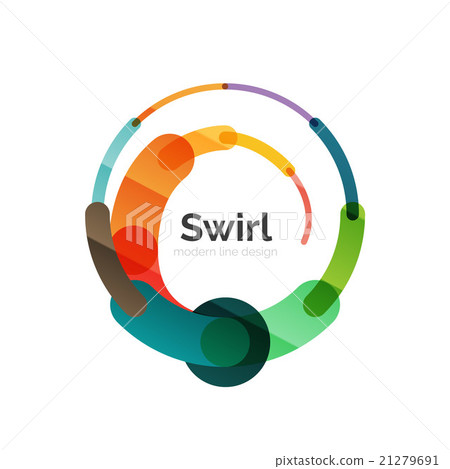 Vector swirl circle logo - Stock Illustration [21279691] - PIXTA