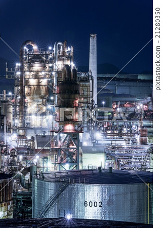 Wakayama Prefecture Arita City Hatsushima Tonen General General Petroleum Wakayama Plant Night view Wakayama Prefecture Arita City Hatsushima Tonen General General Petroleum Wakayama Plant Night view 21280350