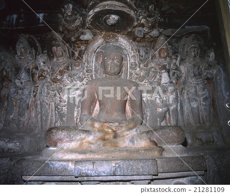 Ellora Cave Temple Buddha statue 21281109