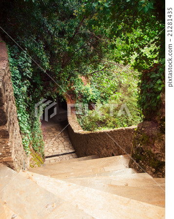 stairs in Holy Monastery Meteora, Greece Thessaly stairs in Holy Monastery Meteora, Greece Thessaly 21281435
