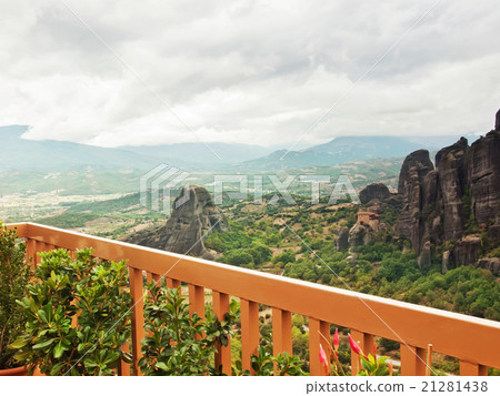 view from Holy Monastery Meteora, Greece Thessaly view from Holy Monastery Meteora, Greece Thessaly 21281438