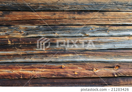 Old brown log wall background 21283426