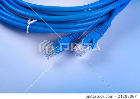 Blue Network Cable with molded RJ45 plug 21285867