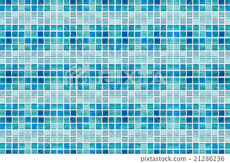 Abstract blue mosaic tiles for background 21286236