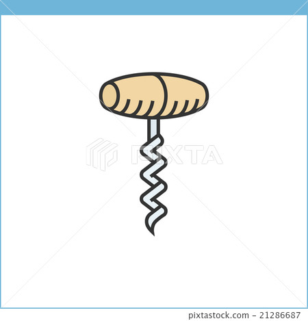 Corkscrew opener vector icon 21286687