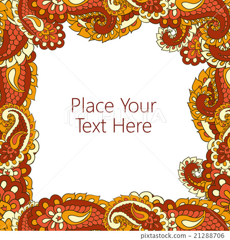 Abstract paisley frame  21288706