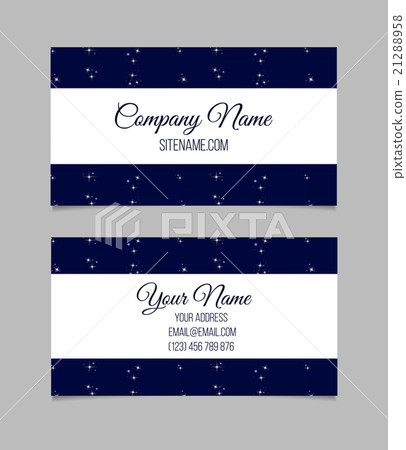 Business card template with stars Business card template with stars 21288958