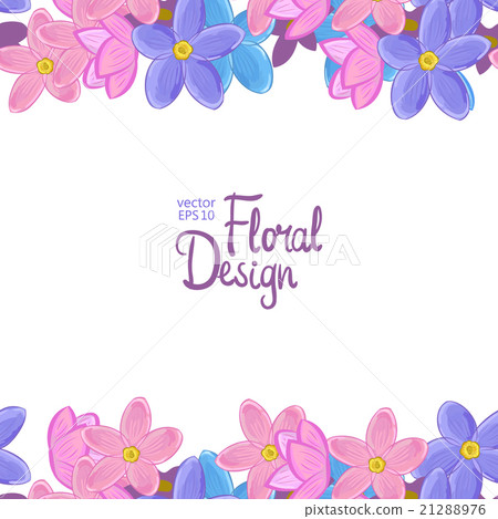 Vector border with forget-me-not flowers Vector border with forget-me-not flowers 21288976