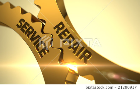 Repair Service on Golden Cogwheels. 21290917