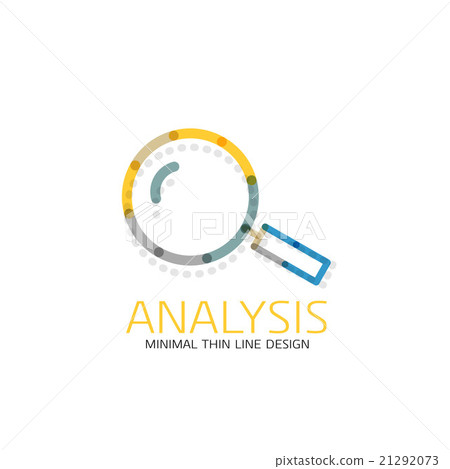 Vector thin line design logo magnifying glass Vector thin line design logo magnifying glass 21292073