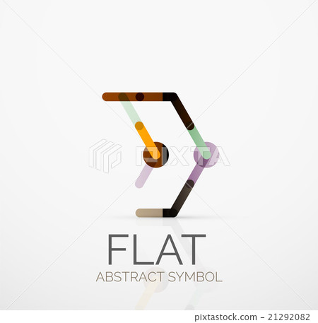 Logo - abstract minimalistic linear flat design Logo - abstract minimalistic linear flat design 21292082