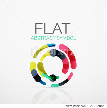 Logo - abstract minimalistic linear flat design 21292084