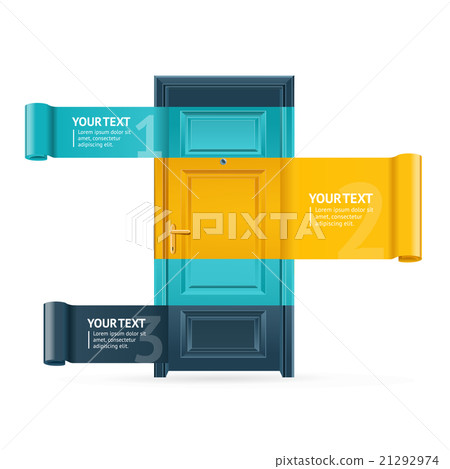 Conceptual Infographic Door Menu. Vector Conceptual Infographic Door Menu. Vector 21292974