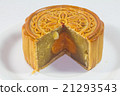 Mooncake on white plate 21293543