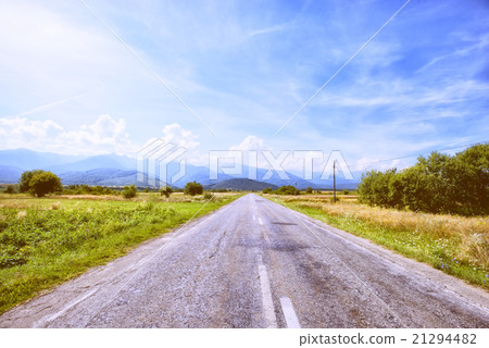 Empty road in Romania mountains Empty road in Romania mountains 21294482