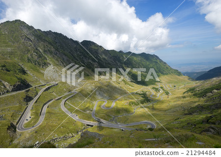 Transfagarasan road in summer time Transfagarasan road in summer time 21294484