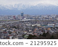 Cloudy Tateyama mountain range and Toyama Town 21295925