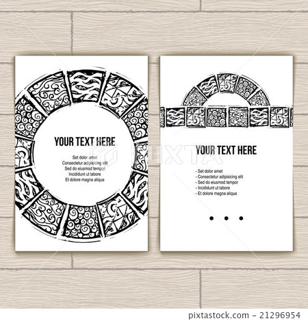 Set of Business Cards with Patterns 21296954