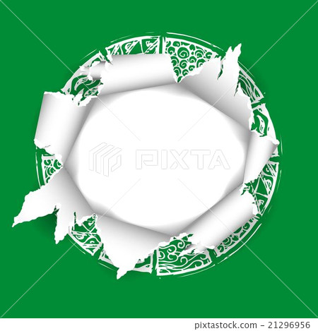 Torn Paper with Abstract Imprint 21296956