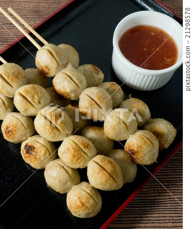 Delicious Grilled Meat Ball with Spicy Sauce Delicious Grilled Meat Ball with Spicy Sauce 21298578