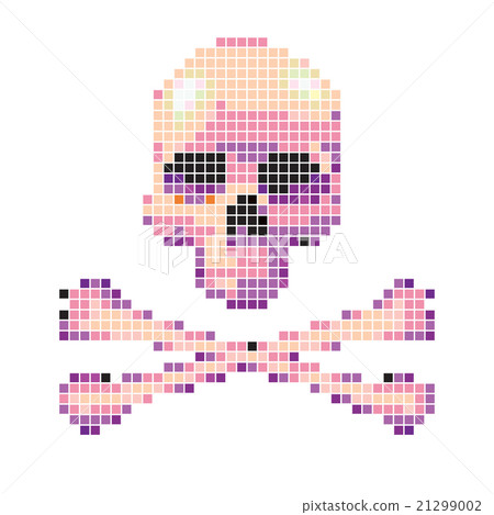 Skull and crossbones collected from pixels. Skull and crossbones collected from pixels. 21299002