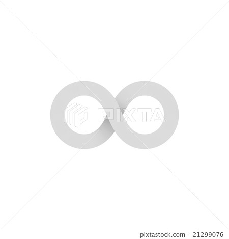 Infinity sign metallic colors on a white Infinity sign metallic colors on a white 21299076