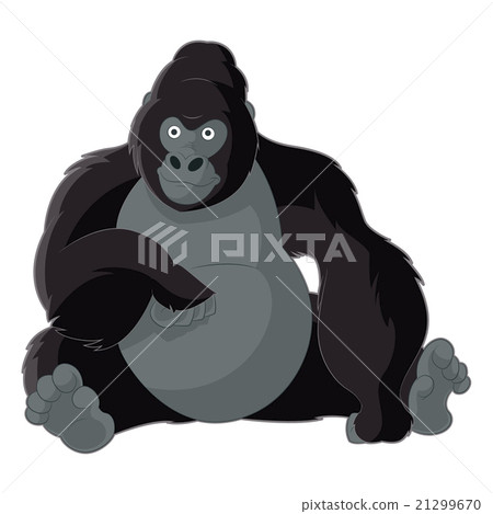 Cartoon smiling gorilla 21299670