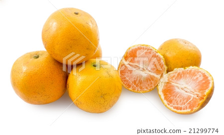 Fresh Sweet Oranges on A White Background 21299774