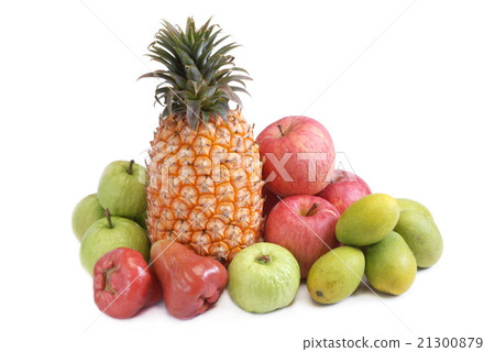 Many of the fruits on white background(pineapple. Many of the fruits on white background(pineapple. 21300879