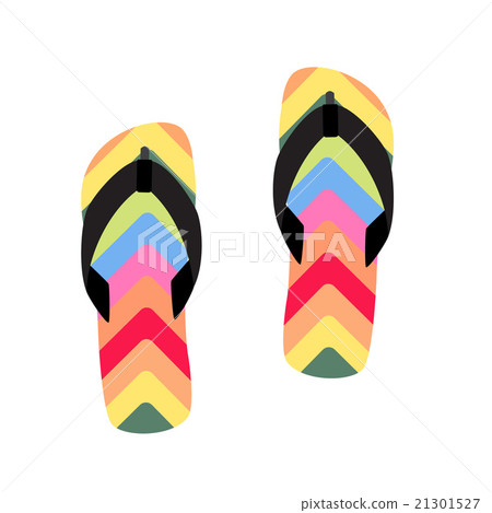 Beach slippers flat icon 21301527