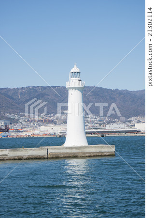 神戶口岸島港口白色燈塔 21302114