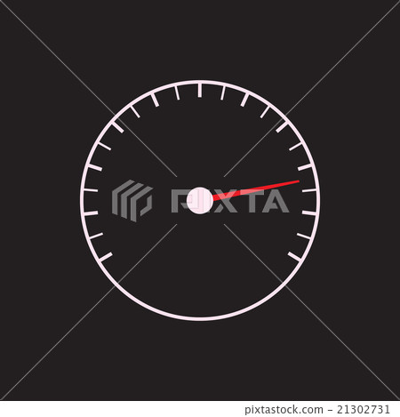 Speedometer or tachometer symbol with arrow on a - Stock Illustration ...