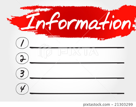 INFORMATION blank list 21303299