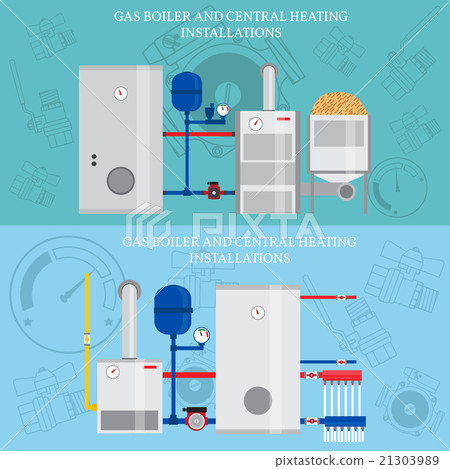 Gas boiler and central heating installations Gas boiler and central heating installations 21303989