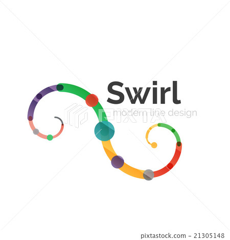 Vector swirl circle logo - Stock Illustration [21305148] - PIXTA