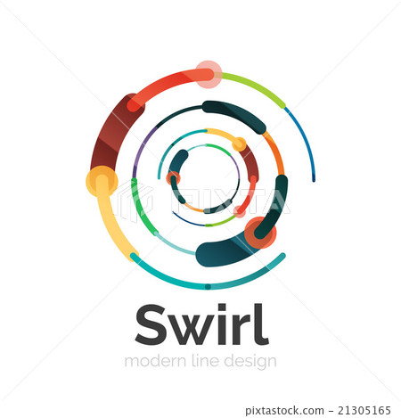 Vector swirl circle logo - Stock Illustration [21305165] - PIXTA
