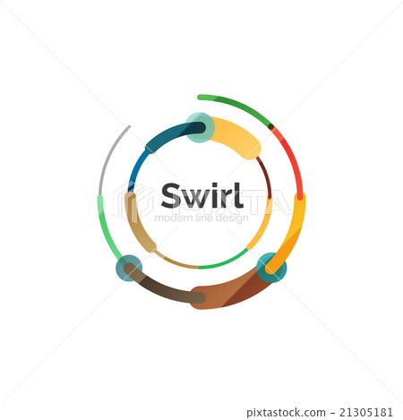 Vector swirl circle logo - Stock Illustration [21305181] - PIXTA