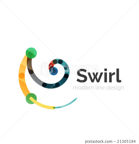 Vector swirl circle logo - Stock Illustration [21305184] - PIXTA