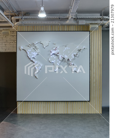 World map on the wall 21307979