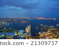 yokohama night cityscape skyline,Japan 21309737
