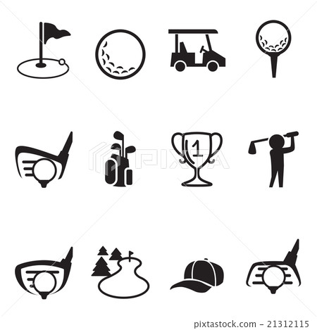 Golf icons set 21312115