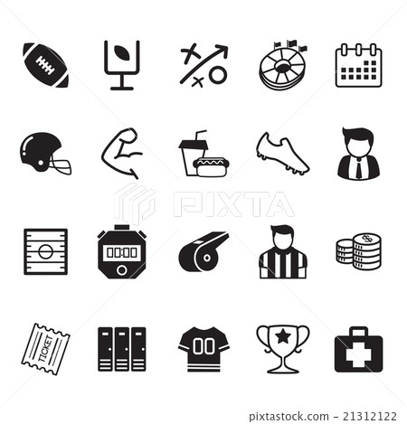 American football icons set 21312122