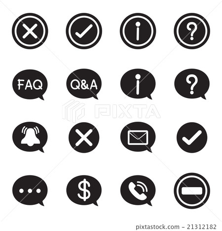 silhouette Speech bubble icons, CHAT message icon silhouette Speech bubble icons, CHAT message icon 21312182