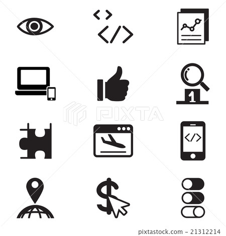 SEO Search engine optimization icon set 21312214